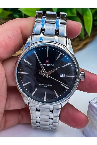 Naviforce New Season Steel Cord Men's Wristwatch Bracelet with Gift Father's Day Gift