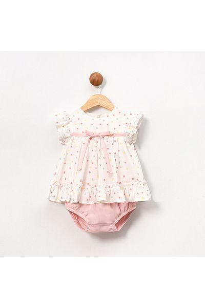 ministok Lenora Polka Dot Double Baby Girl Suit