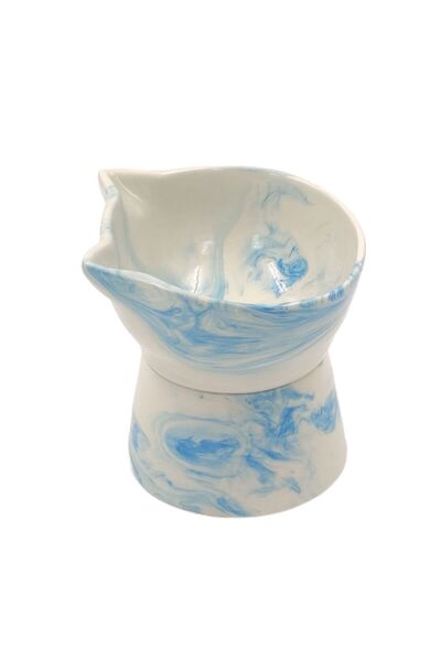 PAWALYA KEDİ FİGÜRLÜ YÜKSEK SERAMİK MAMA VE SU KABI