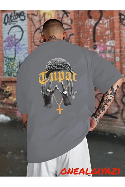 oneagılyazı تي شيرت توباك كبير الحجم بطبعة خلفية