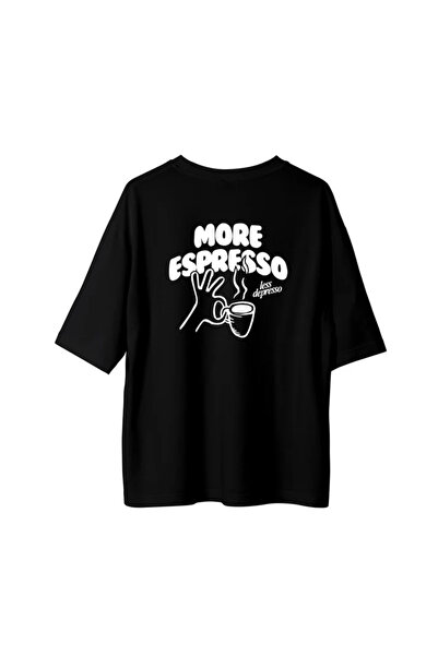 npLStore Unisex majica sa štampanim motivom espressa, veće veličine, 100% pamuk