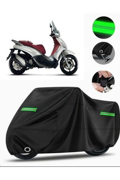 MotoEN Piaggio Beverly 200 Compatible Motorcycle Tarpaulin Premium (Lock Comp...