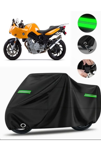 MotoEN غطاء دراجة نارية متوافق مع Bmw F 800S Premium (متوافق مع القفل) - أسود...