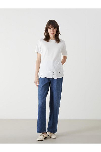 LC Waikiki Lcwaikiki Classic Crew Neck Embroidered Women's T-Shirt