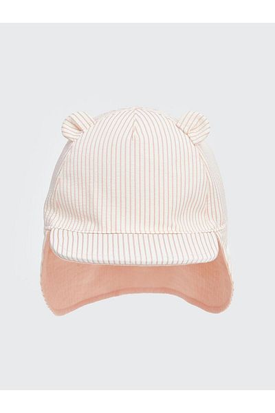 LC Waikiki Lcw Baby Baby Girl Striped Head Protection Cap Hat