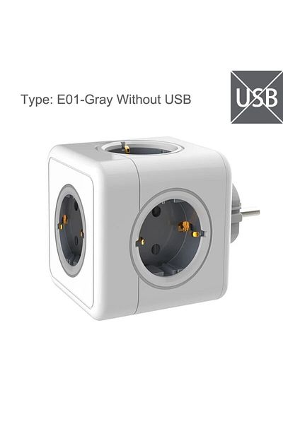 Choice European Plug E01-gray Massfa Multi Eu Power Strip Electrical Plug Cube Multiple Extension Socket Wi