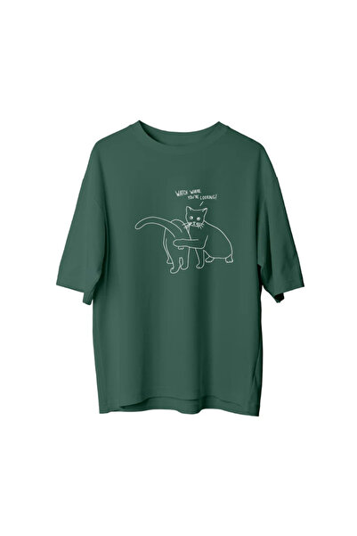 npLStore Оверсайз футболка з принтом Dont Look для великих розмірів, 100% бав...