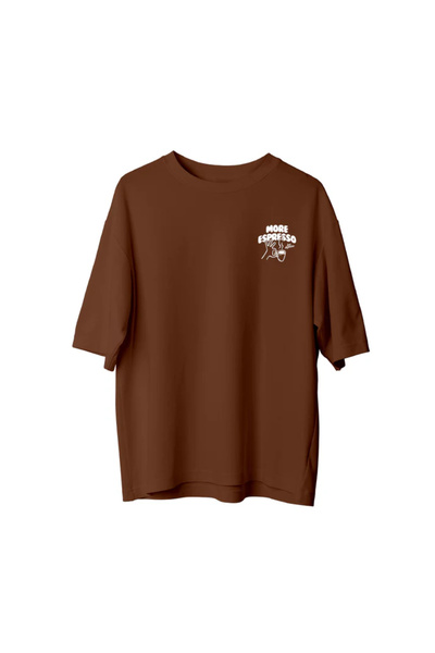 npLStore Футболка унісекс More Espresso з принтом великого розміру з 100% бавовни