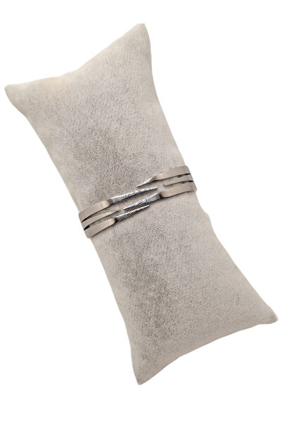 Han Ticarethane Silver Color Barbed Model Steel Handcuff Bracelet