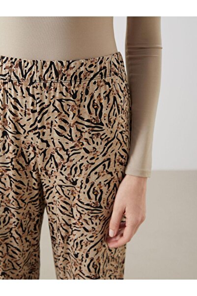 LC Waikiki LCW Grace  Beli Lastikli Desenli Kadın Kapri