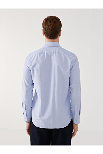 LC Waikiki Ανδρικό πουκάμισο LCWAIKIKI Formal Slim Fit μακρυμάνικο ριγέ Dobby