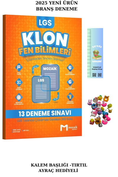 Mozaik Yayınları Mozaik 8. Sınıf Klon FEN BİLİMLERİ Branş Denemesi (TIRTIL A....