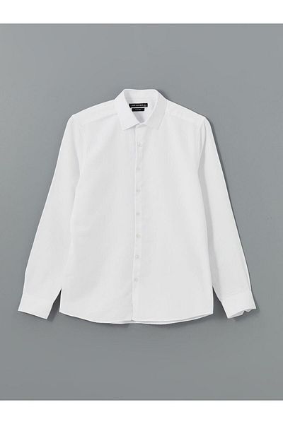 LC Waikiki Ανδρικό πουκάμισο LCWAIKIKI Formal Slim Fit μακρυμάνικο Gabardine