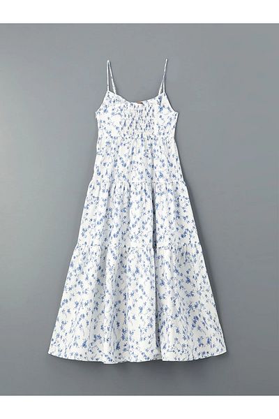 LC Waikiki Rochie de dama din popelin floral cu decolteu in V alb