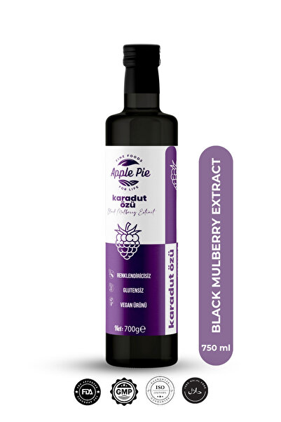 applepiefoods Karadut Özü 700 gr Soğuk Sıkım , Şeker İlavesiz , Black Mulberr...