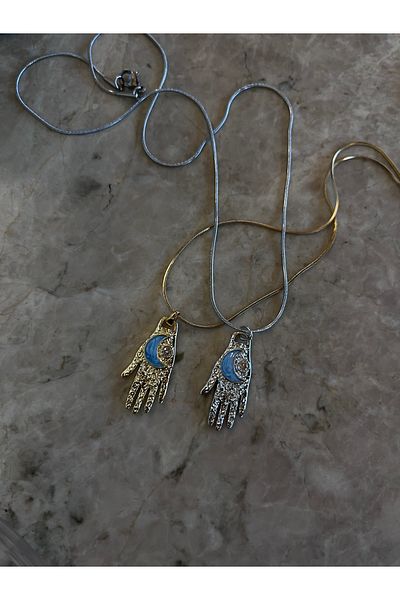 Miltonia Mystical Design Hand Steel Necklace
