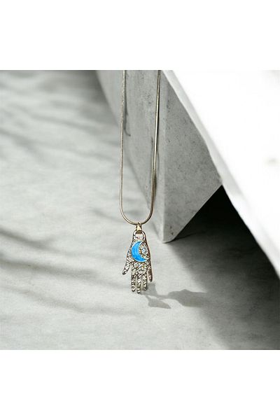Miltonia Mystical Design Hand Steel Necklace