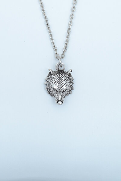 Bu Farklı Tilki Gümüş Kaplama Düz Zincir Kolye