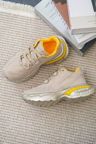 Cananın Pabuçları PRENS 131 YÜKSEK TABAN SİM DETAYLI BAĞCIKLI SPOR AYAKKABI