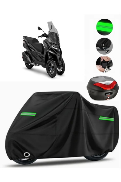 MotoEN حقيبة خلفية Piaggio MP3 400 متوافقة مع قماش القنب للدراجات النارية (مت...