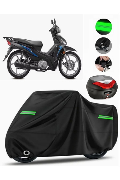 MotoEN غطاء خلفي من الصلب XGJ 100-7 متوافق مع القماش المشمع للدراجات النارية ...