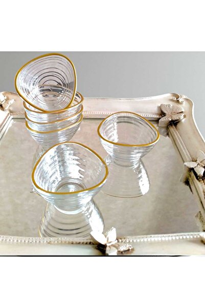 Genel Markalar 6 Parça Renkli Cam Mini Kase Seti, Lokumluk, Reçellik, Çerezli...