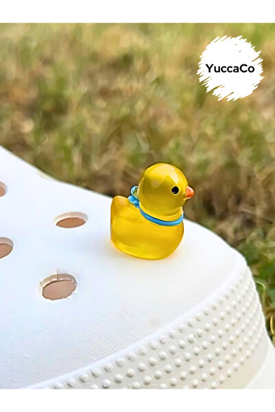 Crocs Karanlıkta Parlayan Ördek Üç Boyutlu Terlik Süsü/Ördekli 3D Jibbtiz/3 Boyutlu Crocs Charm