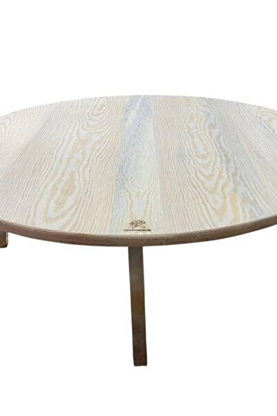 ElaWoodWorking Masif Ağaç Orta Boy Katlanabilir Ayaklı Yer Sofrası, Hamur Açma Masası