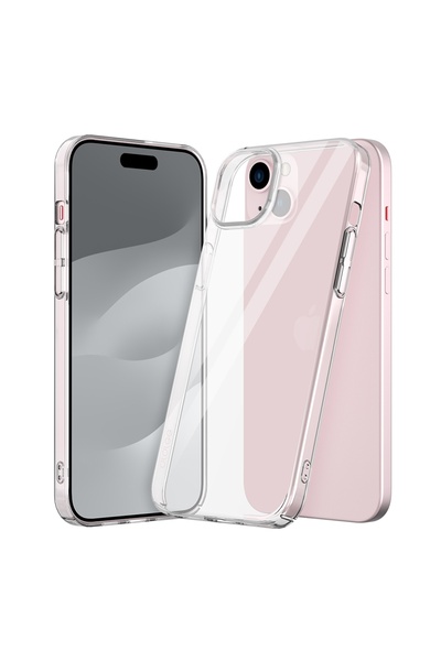 TechnoZone iPhone 15 Plus Compatible Clear Silicone Flexible Premium Case