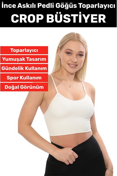 Wintoup Bust Enhancer Prevenirea căderii Utilizare sportivă ocazională Bustieră crop cu dungi cu bretele subțiri elegante