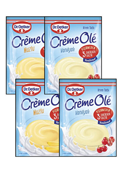 Dr. Oetker PRATİK TATLI SETLERİ, CREME OLE VANİLYALI ve CREME OLE MUZLU