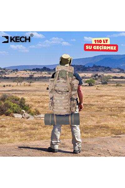 Motoroil KECH 110 LT Su Geçirmez SAHRA Askeri Çanta Dağcı Arazi Operasyon Çantası