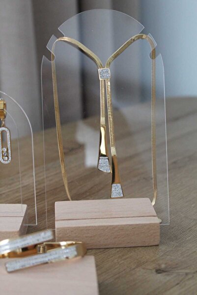 Romea Zirkon Taşlı İtalyan Zincir Kolye & Bileklik & Küpe Takı Seti, Çelik Takı Set, Zarif Hediyelik Set