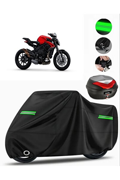 MotoEN حقيبة خلفية MV Agusta Dragster 800 Rosso متوافقة مع قماش القنب للدراجا...