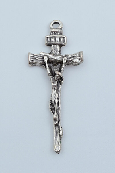 Bu Farklı Hz. İsa Haç Gümüş Kaplama Kolye Ucu