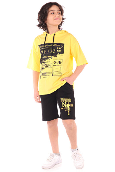 Toontoy Boy - Printed Overall Composition Shorts Set
