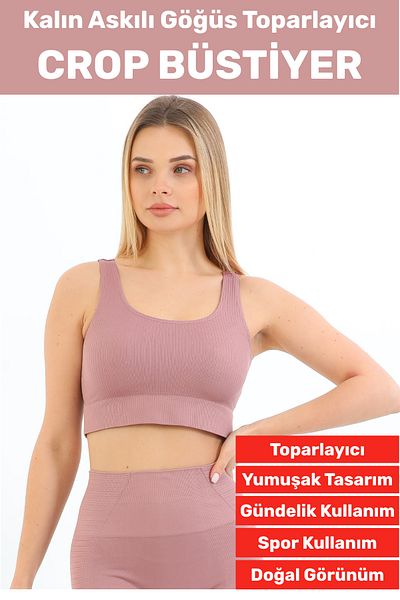 Wintoup Îmbunătățirea pieptului Prevenirea căderii Utilizare sportivă ocazională Bustieră crop cu dungi cu bretele groase și elegante