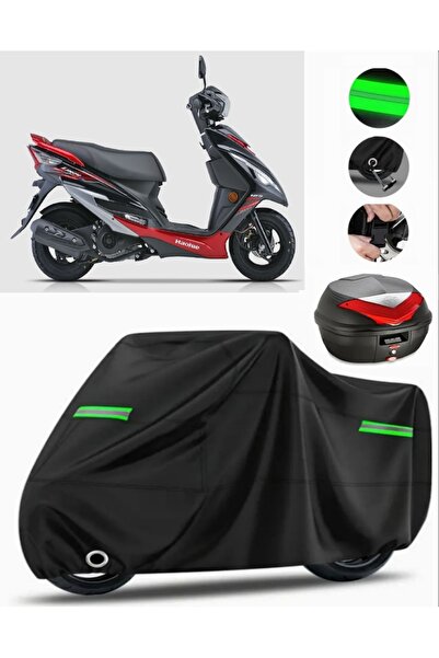 MotoEN Haojue HJ 125T-10 حقيبة خلفية متوافقة مع قماش القنب للدراجات النارية ب...