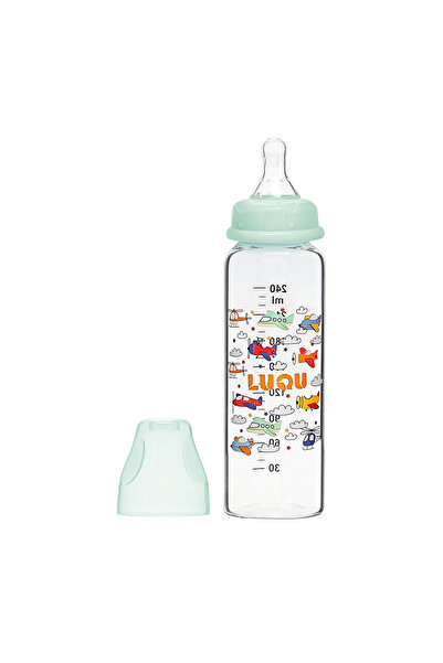 LUQU BABY زجاجة الرضاعة الزجاجية الأفضل من LuQu للحليب - خالية من مادة BPA، م...