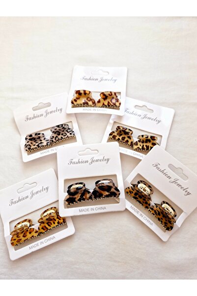 Beyaz Dükkan Leopard 2-Piece Bone Mini Latch Buckle