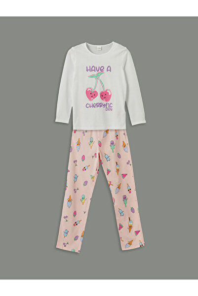 LC Waikiki Set de pijamale pentru copii White Bis guler rotund z DE LA GÜLİS ...