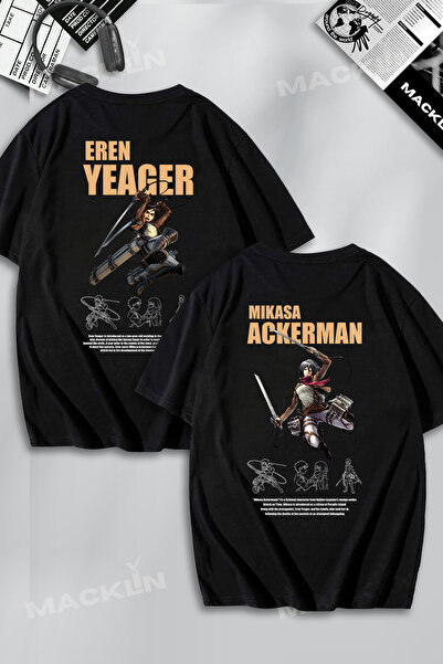 macklin Dragi i prijateljski par set Eren Yeager & Mikasa Ackerman Štampano d...