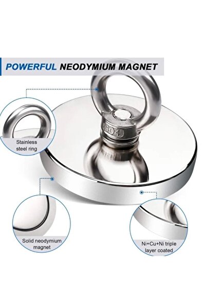Dünya Magnet 60 Mm Neodyum Pot Magnet Fishing Çok Güçlü Kurtarma Mıknatısı Ma...