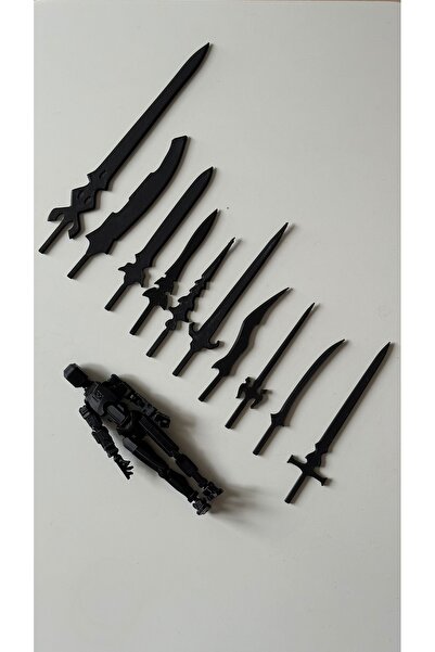 Loopify Lucky 13 Aksiyon Figürü Robot Oyuncak 13cm 10'lu Kılıç Aksesuar ve Siyah Lucky 13 Paketi