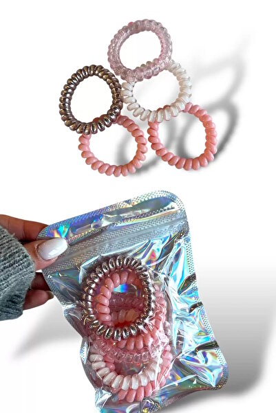 CAŞ DEKORASYON Cataramă în spirală de culoare roz din 5 bucăți