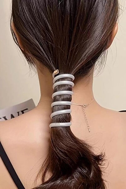 CAŞ DEKORASYON Cataramă spirală cu arc dublu de culoare albă