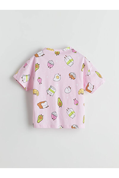 LC Waikiki LCW Kids Crew Neck lány pizsama szett rövidnadrággal