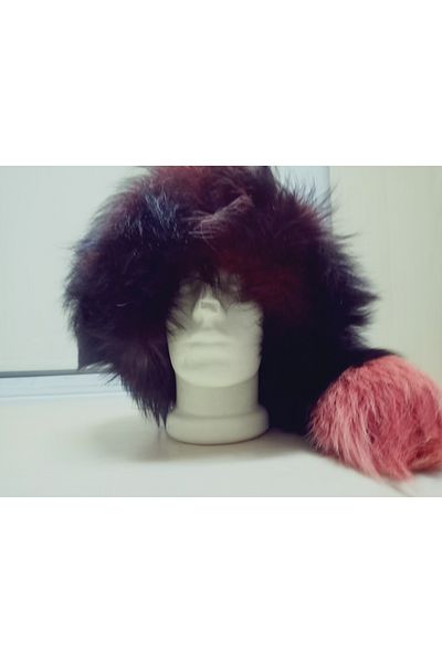 hoaryage Unisex Tailed Wolf Snout Bork Heart Hat