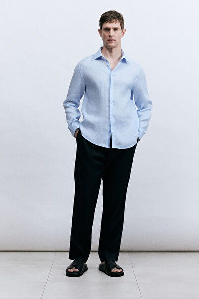 H&M Keten Gömlek Slim Fit