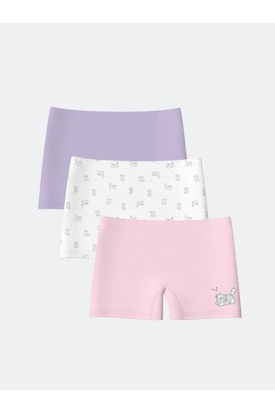 LC Waikiki LCW Kids Printed Girls Boxer 3-pack